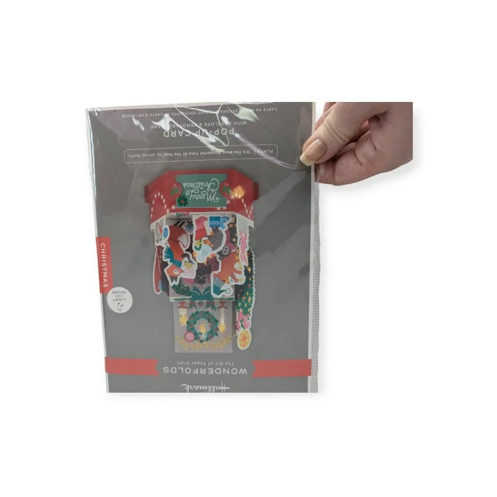 NWT Hallmark Wonderfolds Pop Up Merry Christmas Musical Card